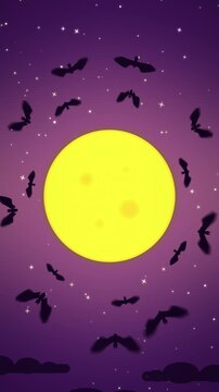 Bats Flying in Circles Background for Halloween Titles