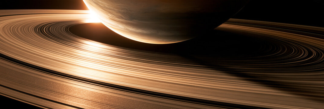 Planet Saturn mit markanten Ringen im Weltall, realistische Darstellung