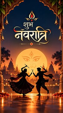 Happy Navratri Greeting Social Media Design