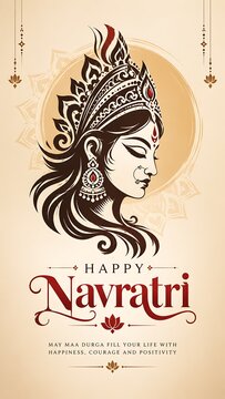 Happy Navratri Greeting Social Media Design