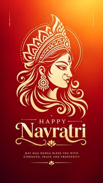 Happy Navratri Greeting Social Media Design