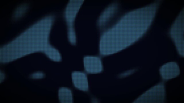 Abstract Blue Halftone Dot Wave Pattern Fluid Motion Background Loop