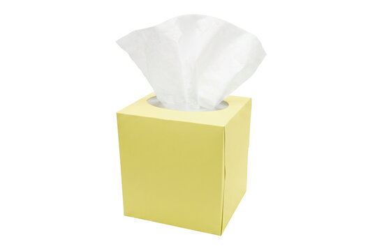 Yellow Tissue Box with Soft Facial Paper