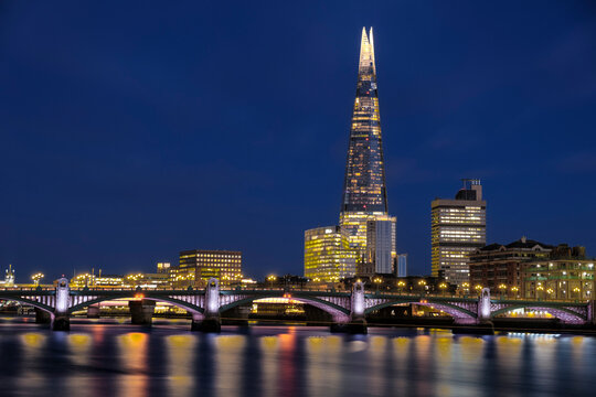 Night shot of London Skyline