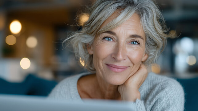 Confident Senior Conducting Telehealth Video Consultation from Home &mdash; Empowering Telemedicine Portrait for Active Aging

