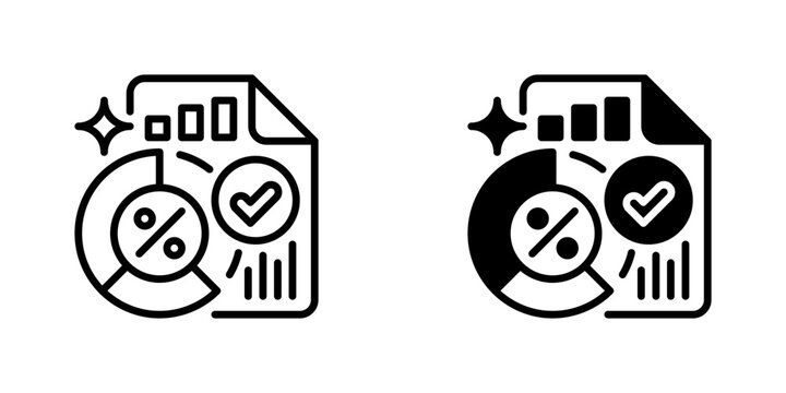 Progress Report Line Icon, Outline Symbol for Project Updates, Performance Tracking, Business Reporting, Goal Monitoring, and Task Evaluation. Vector Sign Icon.