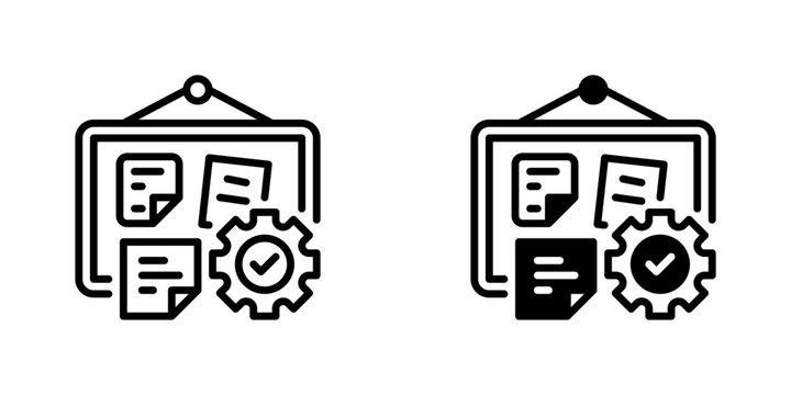 Task Management Line Icon, Outline Symbol for Work Organization, Project Coordination, Task Tracking, Team Productivity, and Workflow Planning. Vector Sign Icon.
