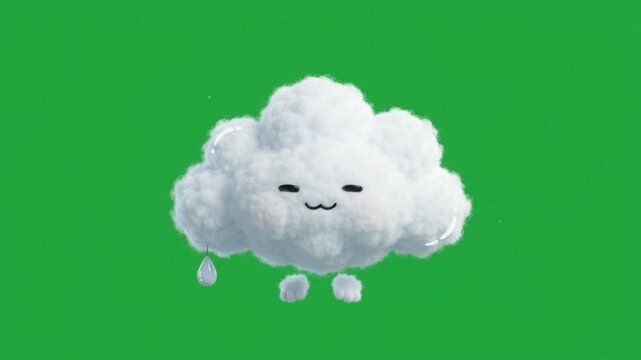 cute animated sticker character called &ldquo;Tiny Mood Cloud&rdquo;, a miniature irregular cloud creature with three different-sized cloud bumps