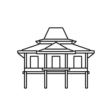 Palembang Traditional Line Vector artwork