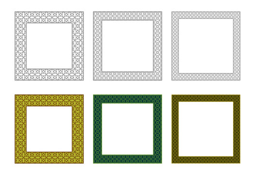 square frame floral pattern.eps