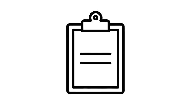 Minimalist Clipboard Icon Symbol