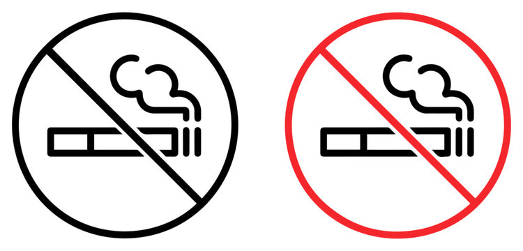 no smoking cigarette prohibition warning icon