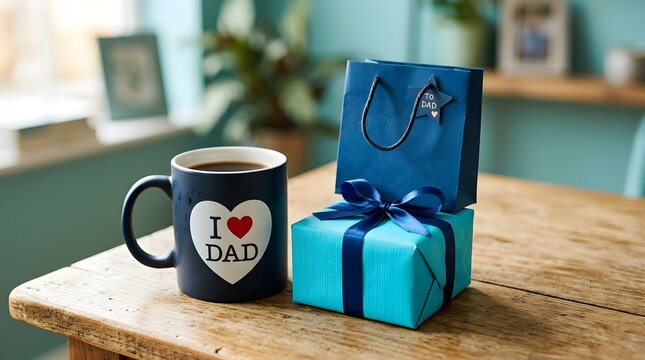 A thoughtful present featuring a custom mug and elegantly wrapped gifts perfect for a birthday anniversary or someone you adore