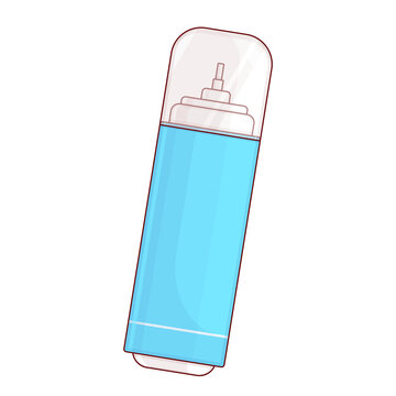 Cute Capped Blue Correction Pen Cartoon Illustration