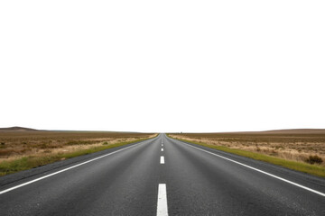 Fototapeta premium Empty Asphalt Highway Extending to the Horizon
