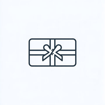 Flat icon design for gift cards applicable to apps and websites