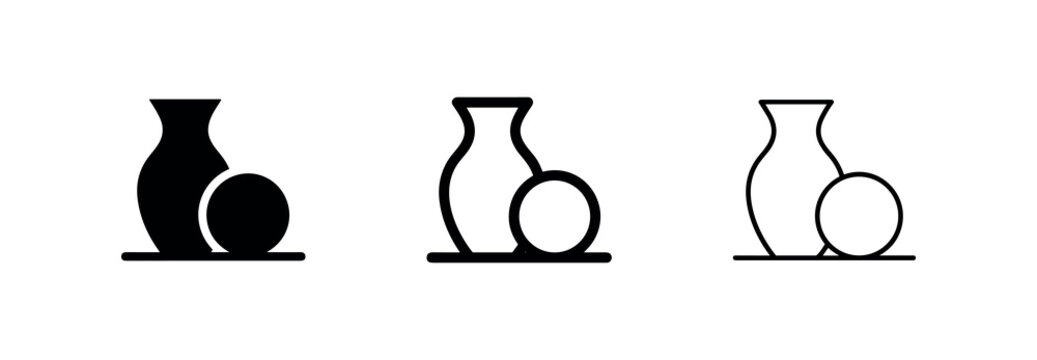 Still Life Art Vase and Fruit Icon