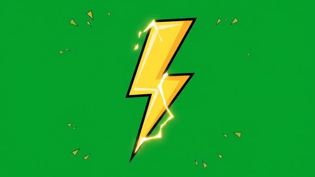 Flat cartoon lightning flash effect