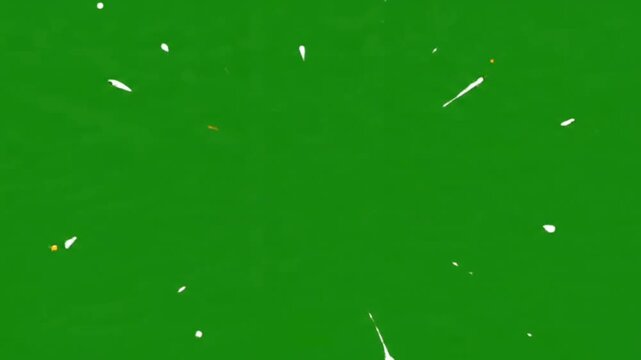 Flat cartoon punch impact animation