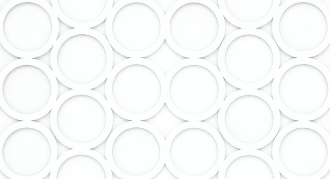 Seamless pattern of white geometric circles