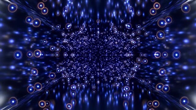 液体オスミウムの深宇宙空間に広がる電磁エネルギーと回折光環の3D背景