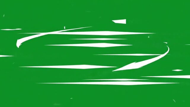 Flat comic speed lines animation on chroma key