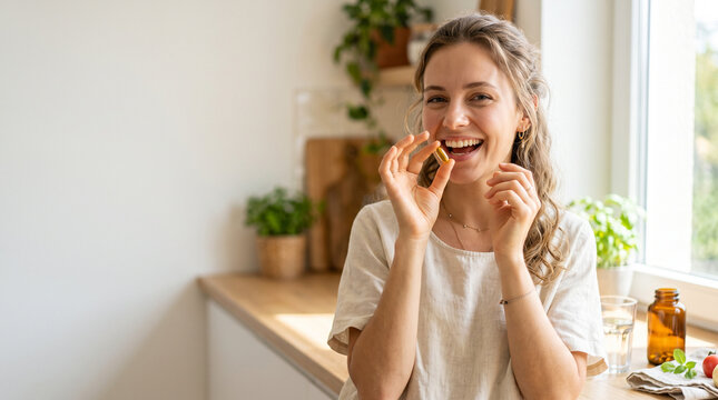 Nourishing the Body, Embracing Wellness A Person Taking Fish Oil Supplements for Optimal Health and Vitality.png