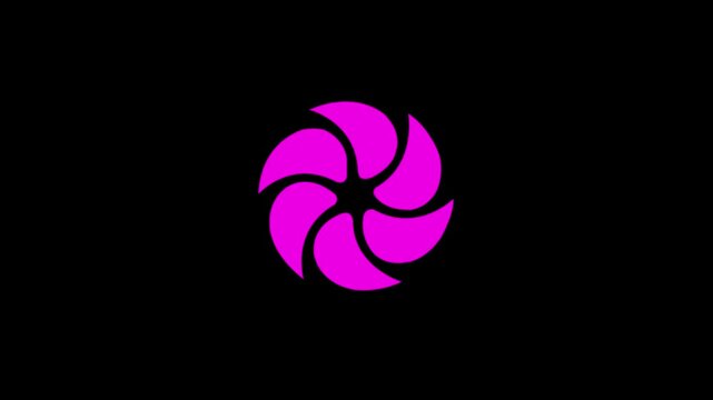 Glowing Neon Fan Icon, Cooling and Ventilation Symbol, HD Motion Graphic Animation on Black Background. 4k 