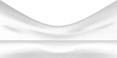 Obraz premium Minimal White Fabric Drape Background With Soft Folds And Smooth Reflective Surface For Design