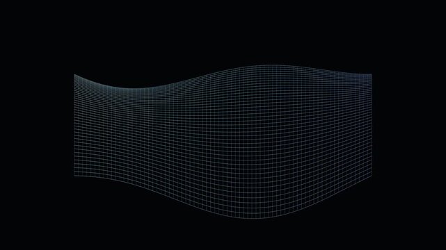 Blue Digital Mesh Waveform Pattern