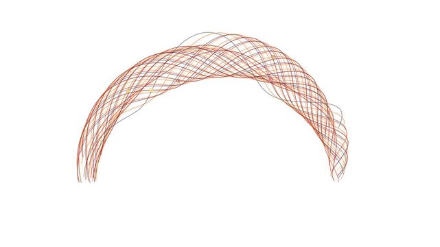 Copper Colored Parabolic Mesh Waveform