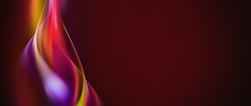 Abstract burgundy background with elegant fluid red and purple neon waves