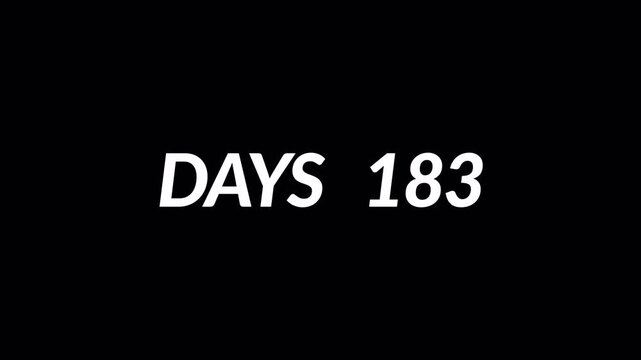 365 day numbers counter animation in 4k animation with alpha channel  0 to 365 fast count up for yearly challenges on transparent background 1 year number counter animation