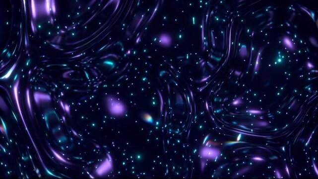液体タンタルとレニウムの深宇宙に広がる光パルスとハローの3D背景