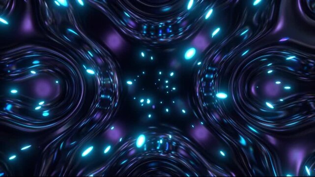 液体タンタルとレニウムの深宇宙に広がる光パルスとハローの3D背景