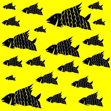 seamless pattern with fish
