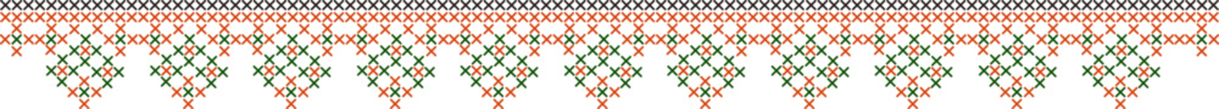 Border Cross Stitch Floral Divider