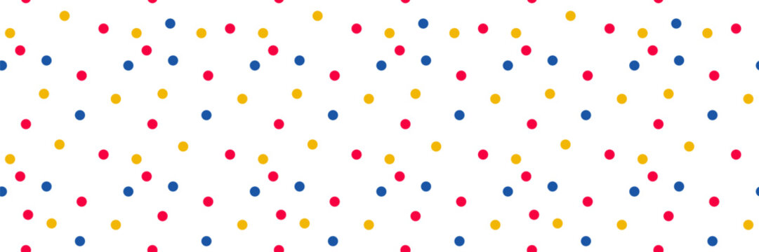 Dot seamless birthday with pattern polka background and multicolor vector cute. Happy random simple with colorful texture confetti geometric.