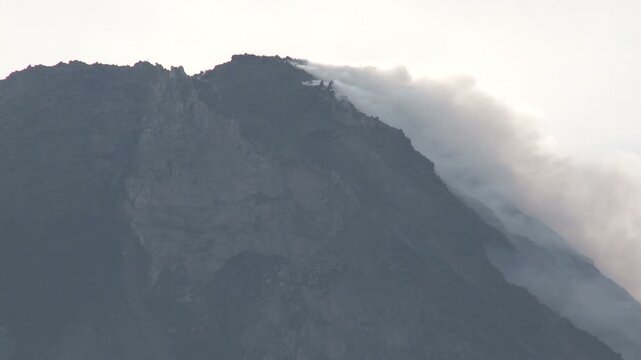 Merapi Volcano In Indonesia Emitting Toxic Volcanic Gases