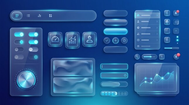 vector illustration of a set of buttons
