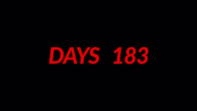 365 day numbers counter animation in 4k animation with alpha channel  0 to 365 fast count up for yearly challenges on transparent background 1 year number counter animation