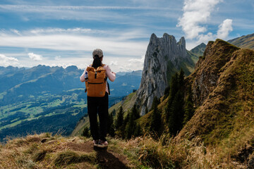 Obraz premium Stunning Saxer Lucke hike in Appenzell, Switzerland offers breathtaking mountain views