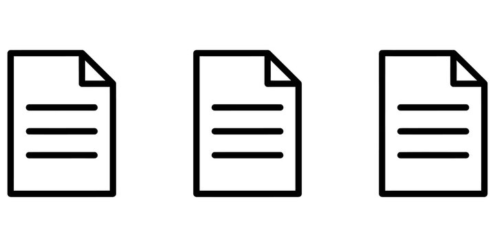 Document file icons with text lines for office tasks on isolated canvas.