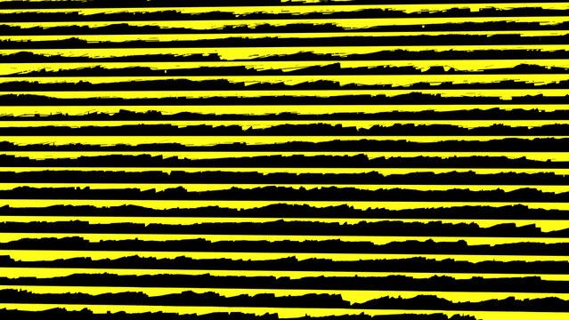 Yellow and Black horizontal striped grunge pattern design