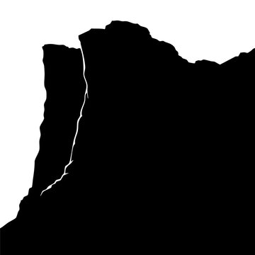 cliff vector silhouette