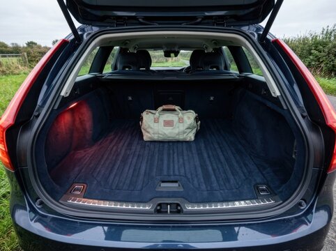 Open SUV Boot with Travel Bag and Spacious Cargo Area
