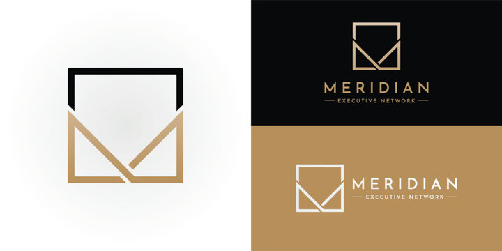 A minimalist, geometric black-and-gold square emblem with subtle overlapping lines forming an abstract 'M'. This symbolises executive structure, strategy, and premium B2B networking.