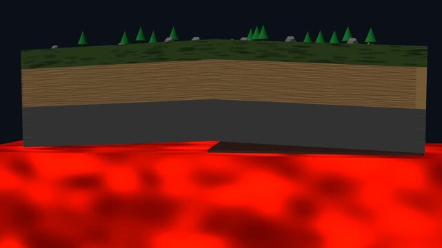 animation of tectonic earthquakes occurs as tectonic plates move, collide, and release accumulated energy along a fault, causing seismic waves and ground movement.