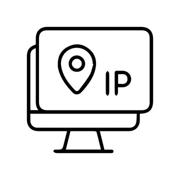 IP Address Tracking Computer Icon