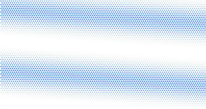 Blue and purple horizontal line pattern with a pixelated halftone texture and black gaps creating a digital glitch effect on the surface